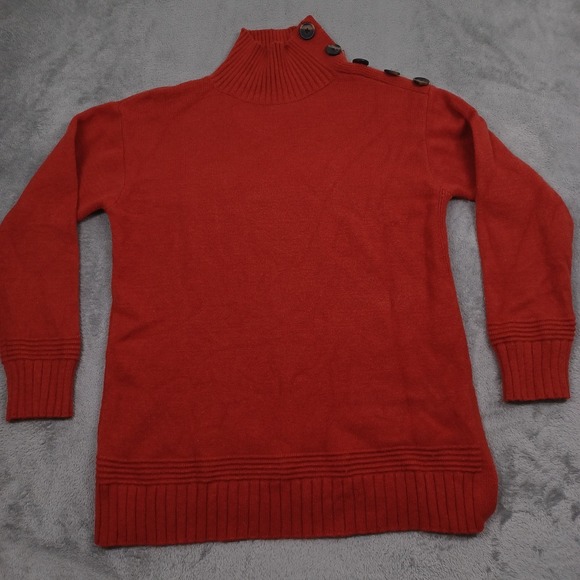 Anthropologie Sweaters - Anthropologie Sweater Womens XS Orange Turtleneck Pullover Boho